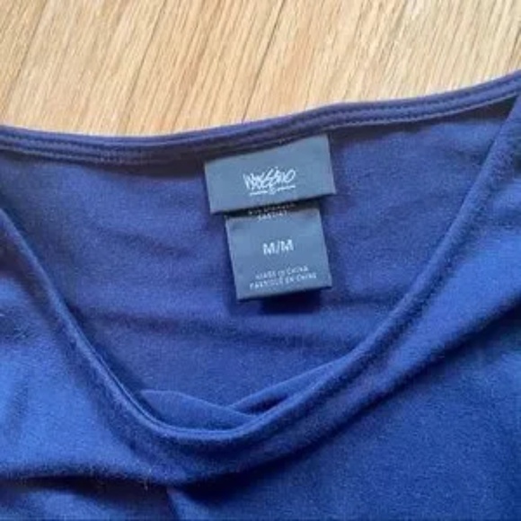 Mossimo Navy Sleeveless Side Knot Ruched Knee-Length Dress – Size M - Picture 5 of 9